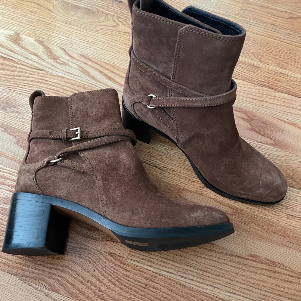 Rag & Bone Brown Ankle Boots with Buckle Detail